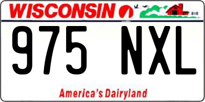 WI license plate 975NXL