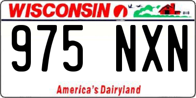 WI license plate 975NXN