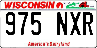 WI license plate 975NXR