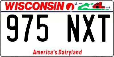 WI license plate 975NXT