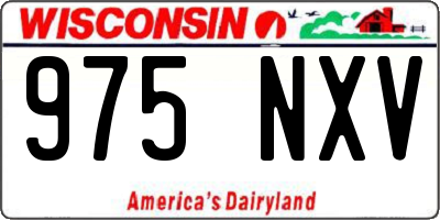 WI license plate 975NXV
