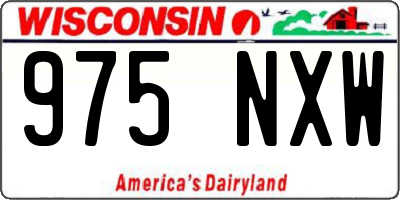 WI license plate 975NXW