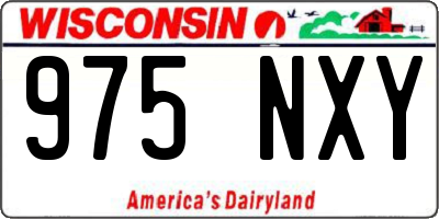 WI license plate 975NXY