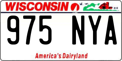 WI license plate 975NYA