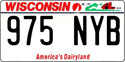 WI license plate 975NYB