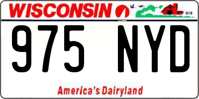 WI license plate 975NYD