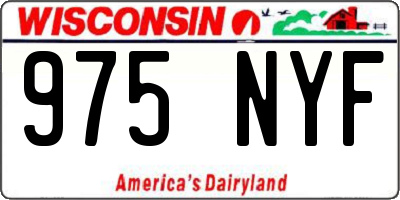 WI license plate 975NYF