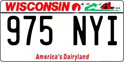 WI license plate 975NYI