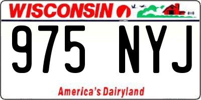 WI license plate 975NYJ