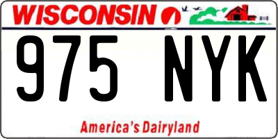 WI license plate 975NYK