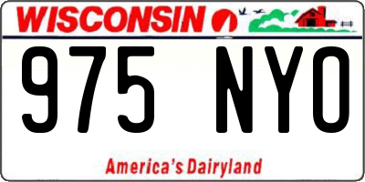 WI license plate 975NYO