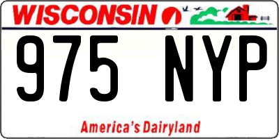 WI license plate 975NYP