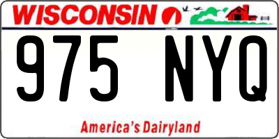 WI license plate 975NYQ