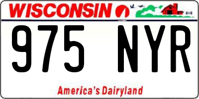 WI license plate 975NYR