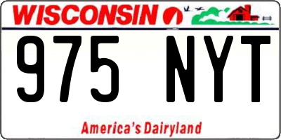 WI license plate 975NYT