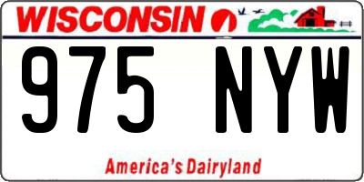 WI license plate 975NYW