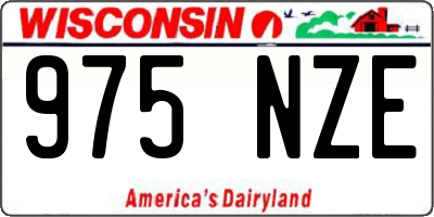 WI license plate 975NZE