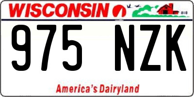 WI license plate 975NZK