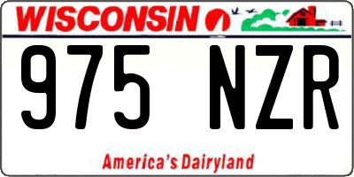 WI license plate 975NZR