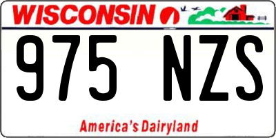 WI license plate 975NZS
