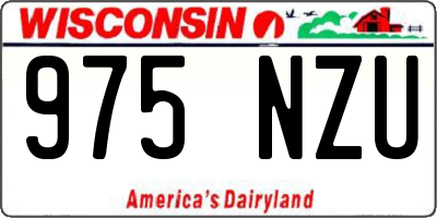 WI license plate 975NZU