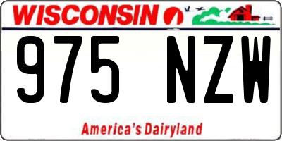 WI license plate 975NZW