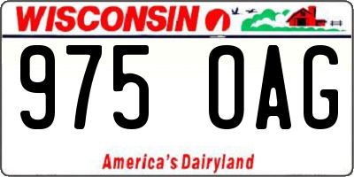 WI license plate 975OAG