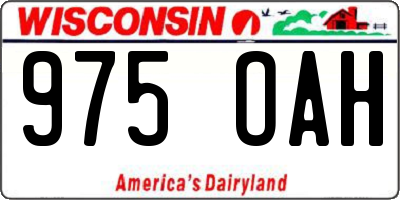 WI license plate 975OAH