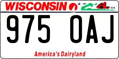 WI license plate 975OAJ