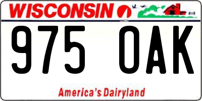 WI license plate 975OAK