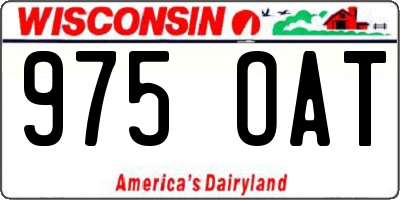WI license plate 975OAT