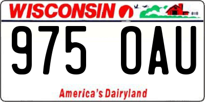 WI license plate 975OAU