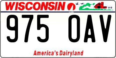 WI license plate 975OAV