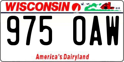 WI license plate 975OAW