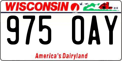 WI license plate 975OAY