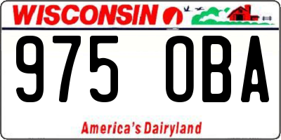 WI license plate 975OBA