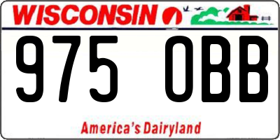 WI license plate 975OBB