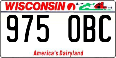 WI license plate 975OBC