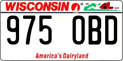 WI license plate 975OBD