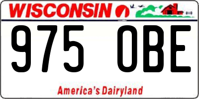 WI license plate 975OBE