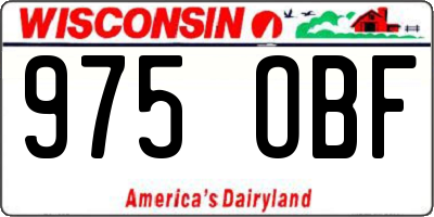WI license plate 975OBF