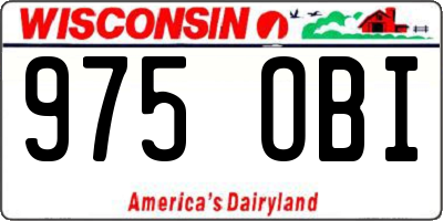 WI license plate 975OBI