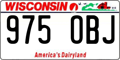 WI license plate 975OBJ