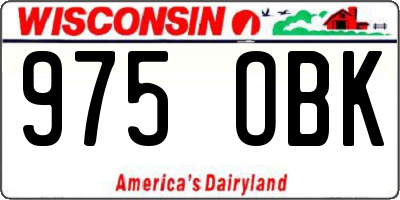 WI license plate 975OBK