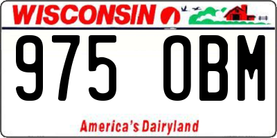WI license plate 975OBM