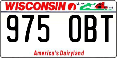 WI license plate 975OBT