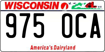 WI license plate 975OCA