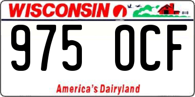 WI license plate 975OCF