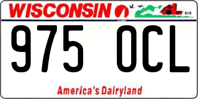 WI license plate 975OCL