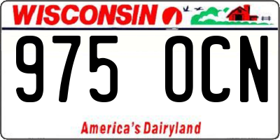 WI license plate 975OCN